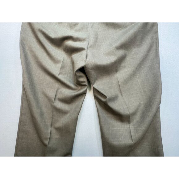 Calvin Klein Mens Dress Pants Size 40Wx30L Taupe Flat Front Formal Straight Leg - Picture 12 of 13